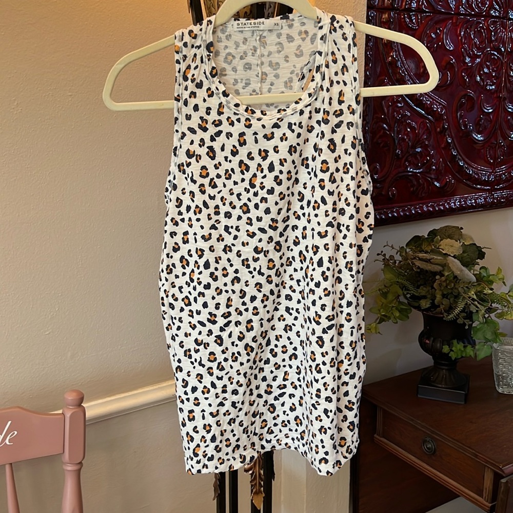 Cheetah print tank top